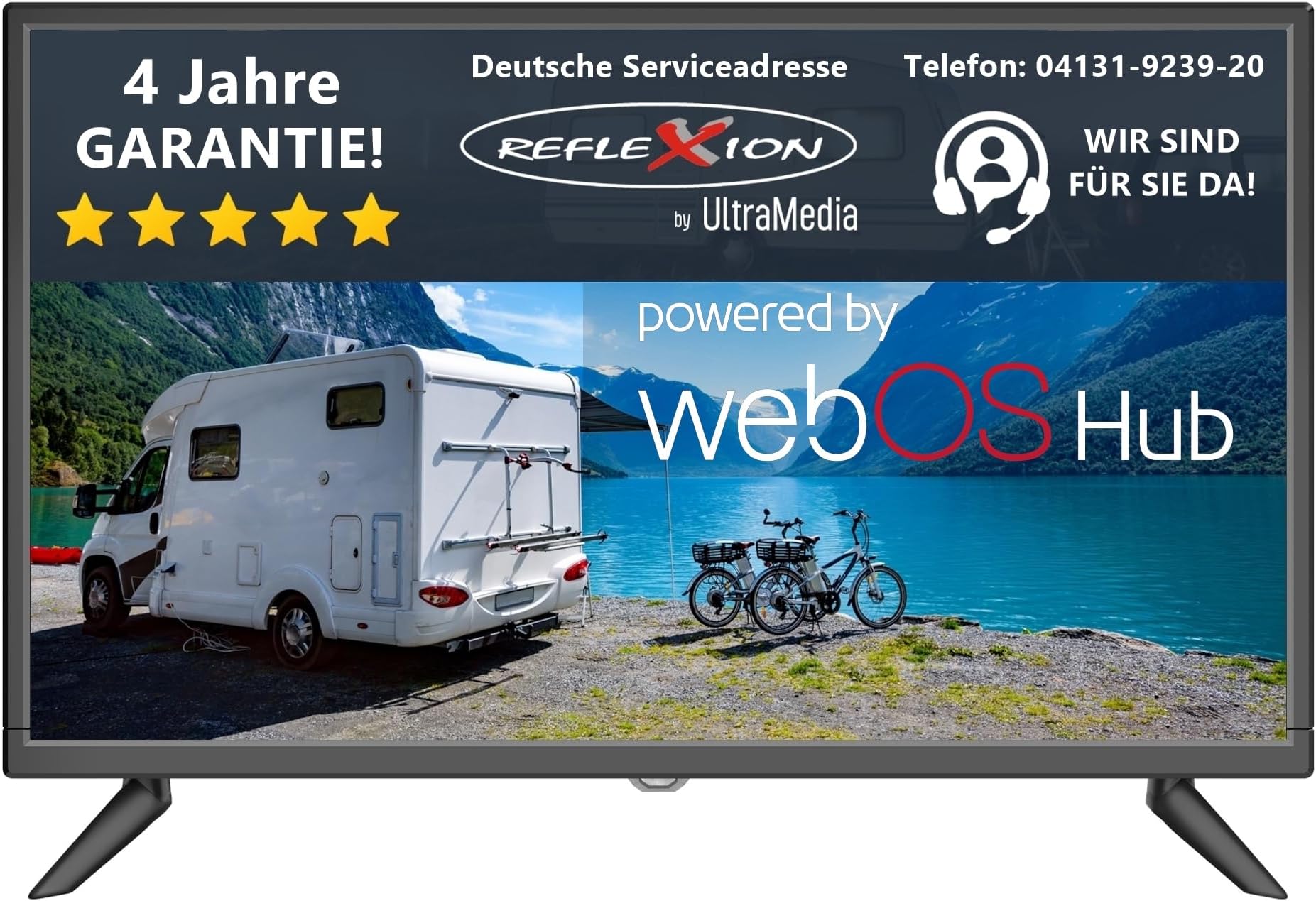 Reflexion LED19IBT Smart-Fernseher - 19 Zoll HD ready Smart-TV für
