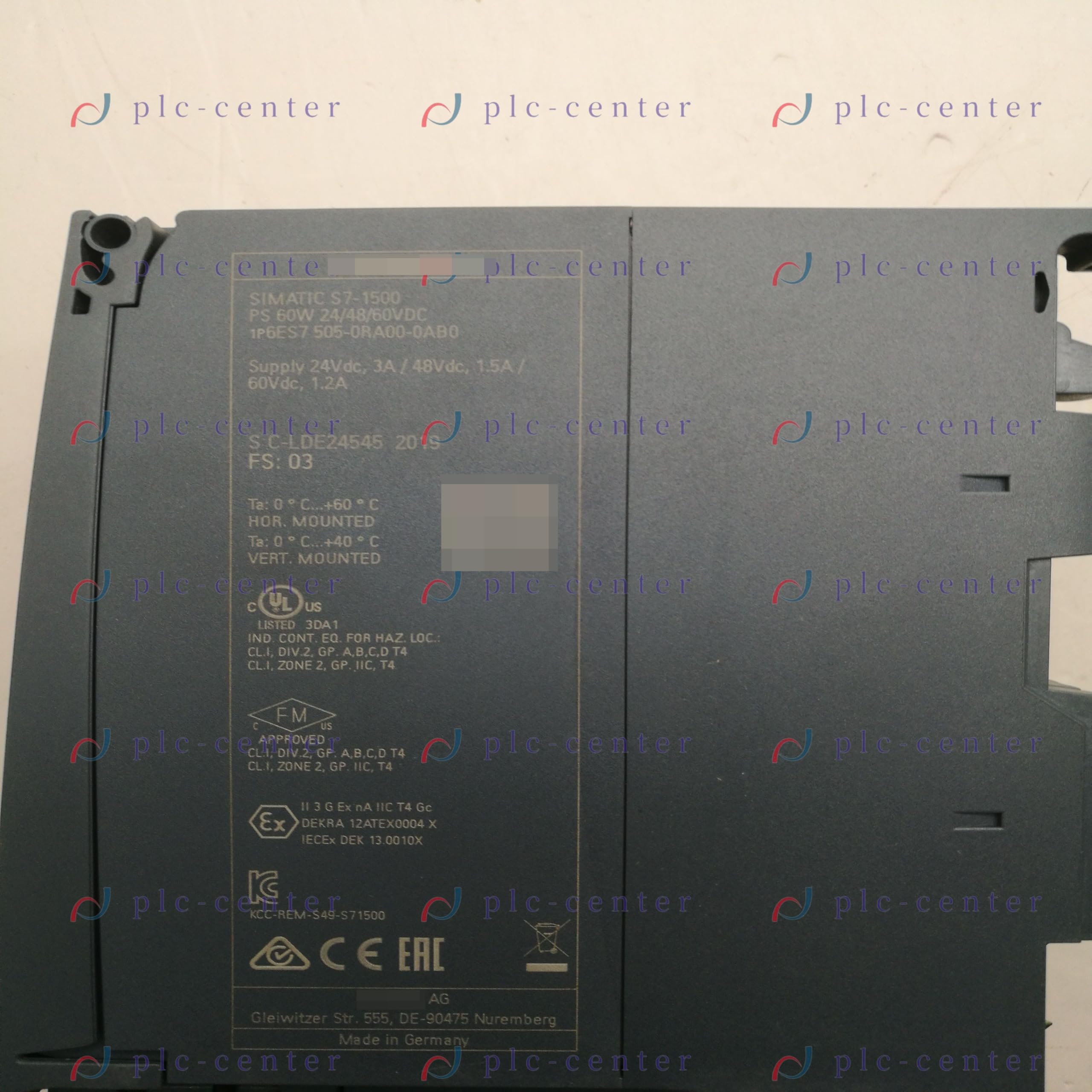 6ES7505-0RA00-0AB0 6ES7 505-0RA00-0AB0 New in Box