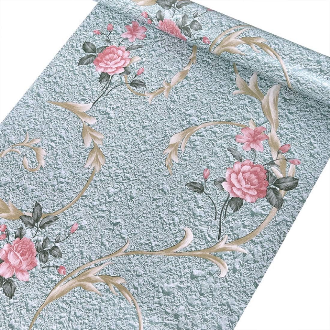 Indian Royals Vintage Beautiful Flower Design Vinyl Self Adhesive Peel and Stick Home Décor Wallpaper (200 CM X 45 CM) (Set of 1)