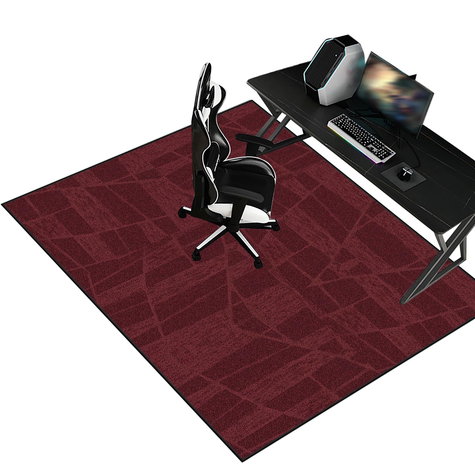 Heavy Duty Office Gaming Chair Mats for Carpeted and Hardwood Floor Desk Chair Mat Carpet Protector Chair Mat for Home and Office Hard-Floor Chair Mats Floor Mat for Office Chair 180 x 200 cm