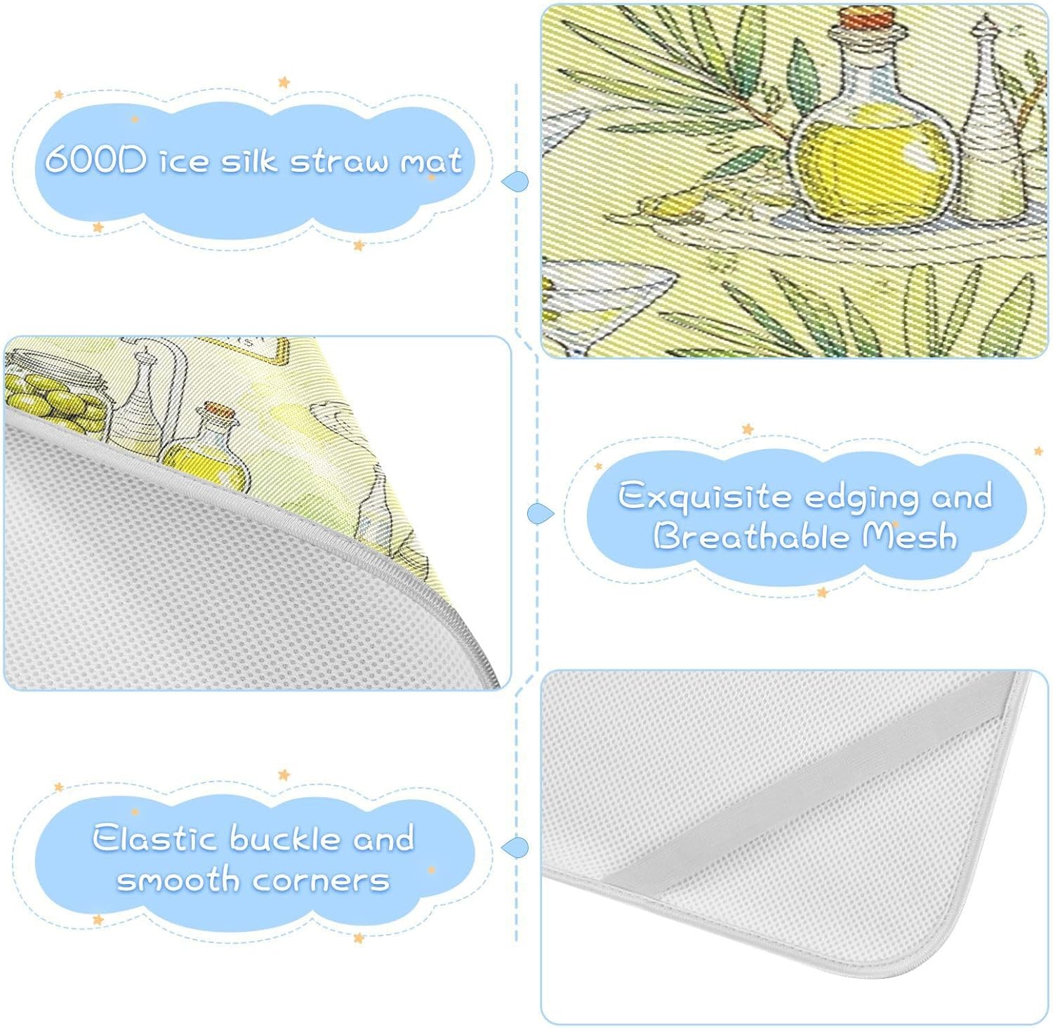Cooling Baby Waterproof Crib Mattress pad 28" x 52" Reusable Summer Olive Dirty Cocktail Mattress Pads for Baby&Toddler