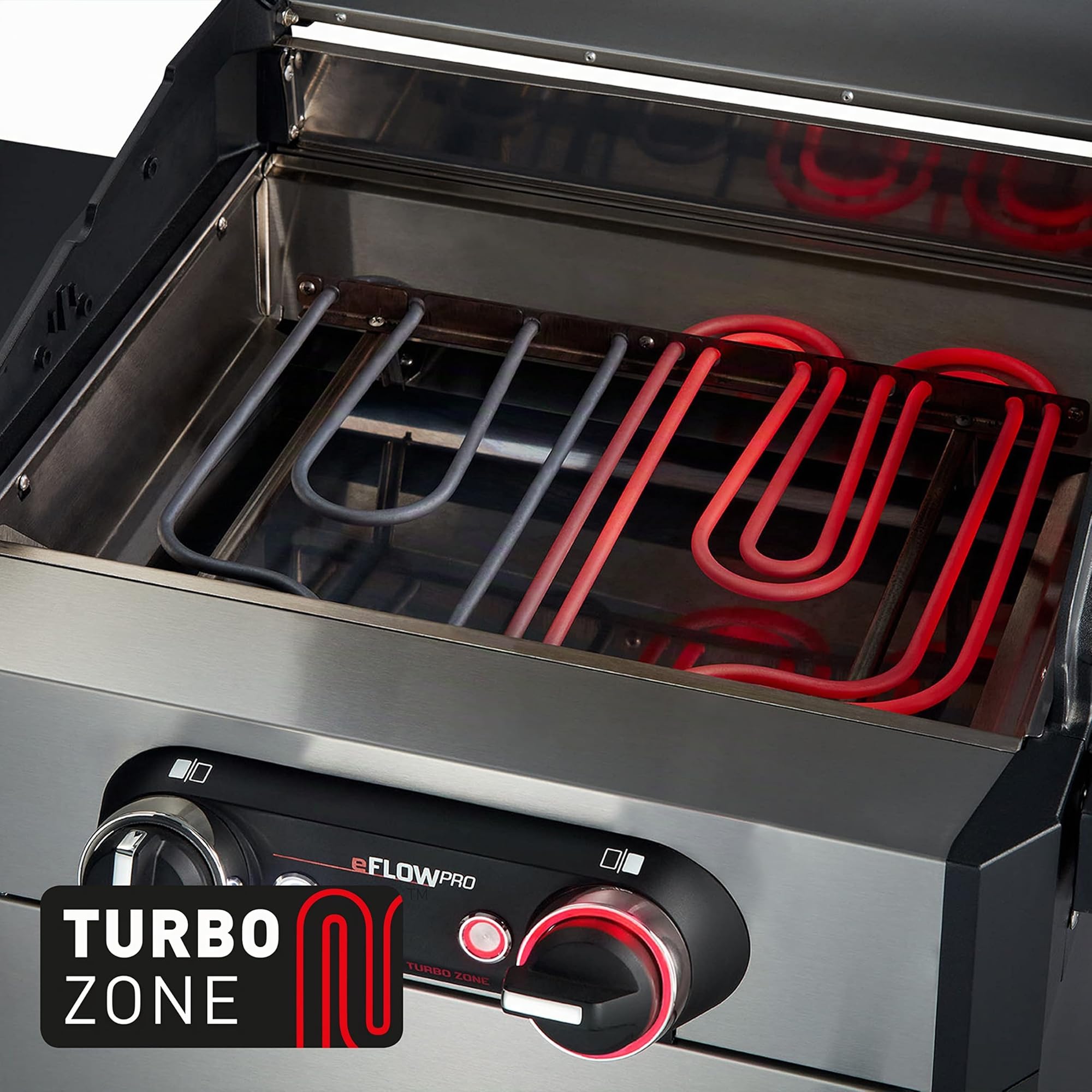 Enders eFlow PRO 2 Turbo Grill Elettrico con griglia in ghisa Switch Grid, Turbo Zone per grigliare a temperature elevate - Coperchio e parti laterali in alluminio fuso - Pulizia Simple Clean 9710