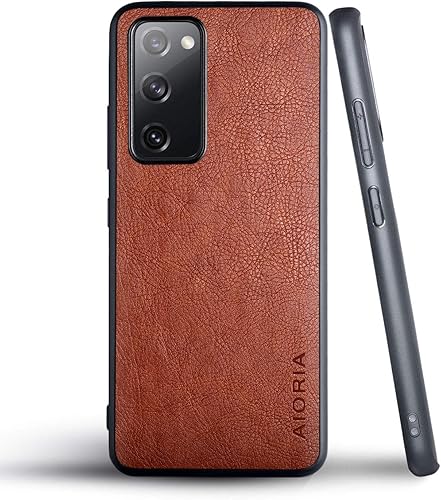 Miniatura 1 de AIORIA Funda protectora completa para Samsung Galaxy S20 FE 5G, de 6.5 pulgadas, de piel sintética de alta calidad, diseño retro de negocios, funda