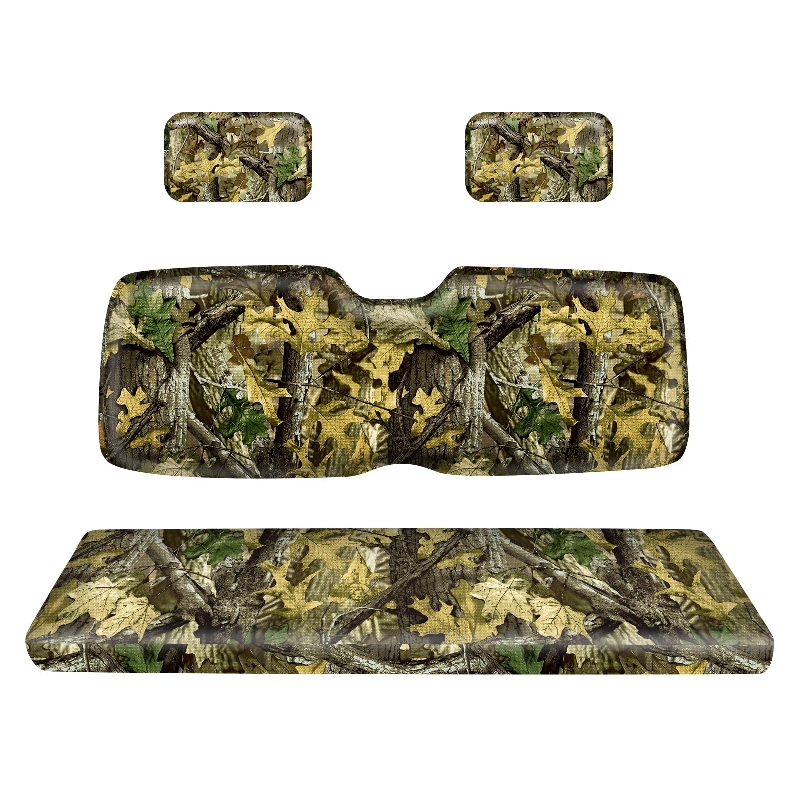 BORDAN UTV Waterproof Seat Cover for 2002-2008 Polaris Ranger 500 700 800(Front Seat Only), Heavy Duty 1680D Split Bench Seats Cover for UTV Full Protection Outdoor Camo(4 PCS)