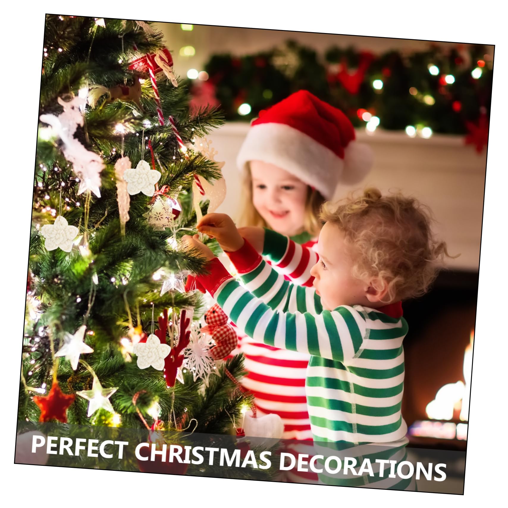 Tofficu 9pezzi Pendente Decorativo Forma Di Stella Per Albero Di Natale Toppe Per Fai Da Te Addobbi Natalizi e Accessori Per Abbigliamento