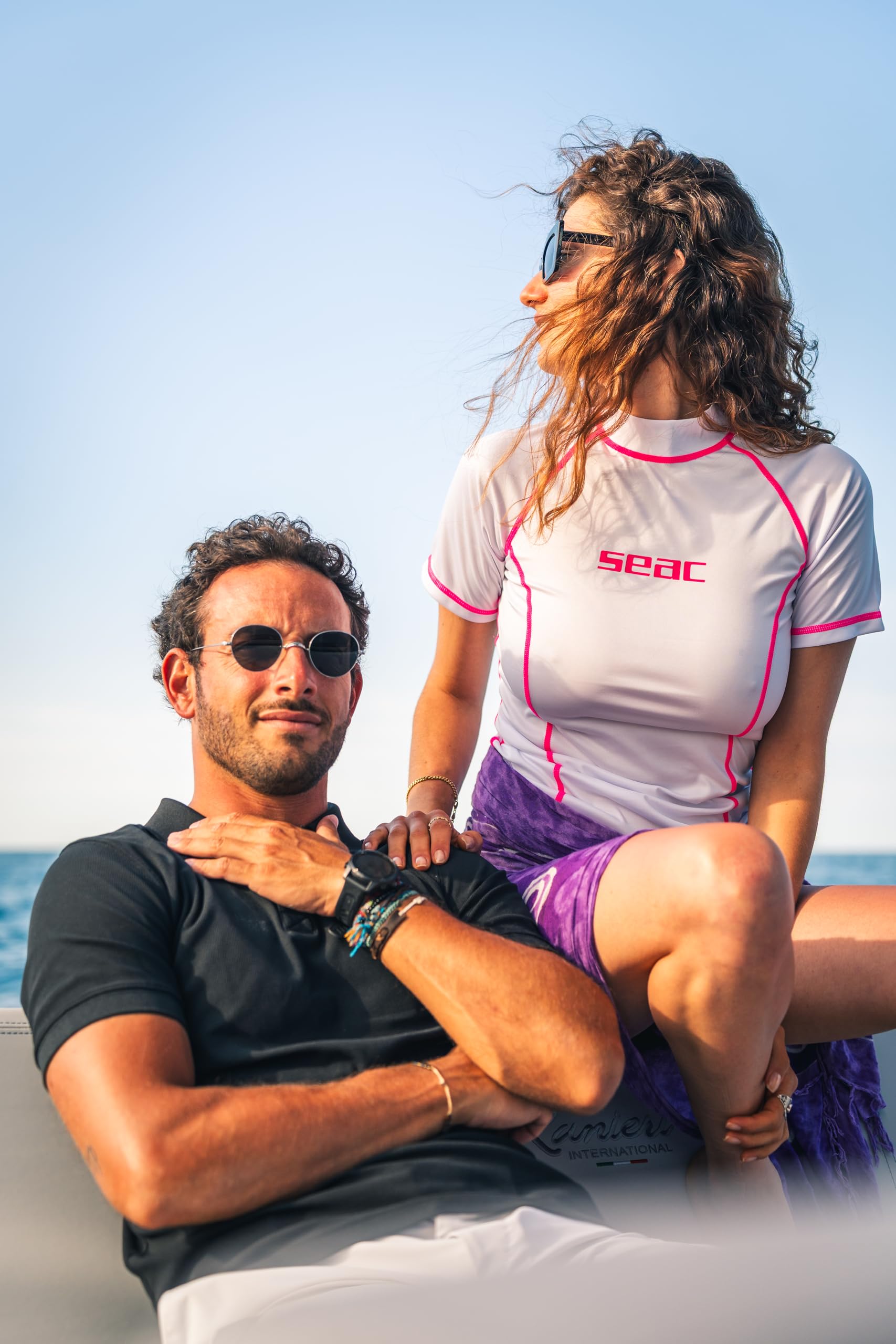 Seac T-Sun Long für Damen, schützendes Rash Guard-Tauchshirt zum Schnorcheln und Schwimmen mit Sonnenschutz