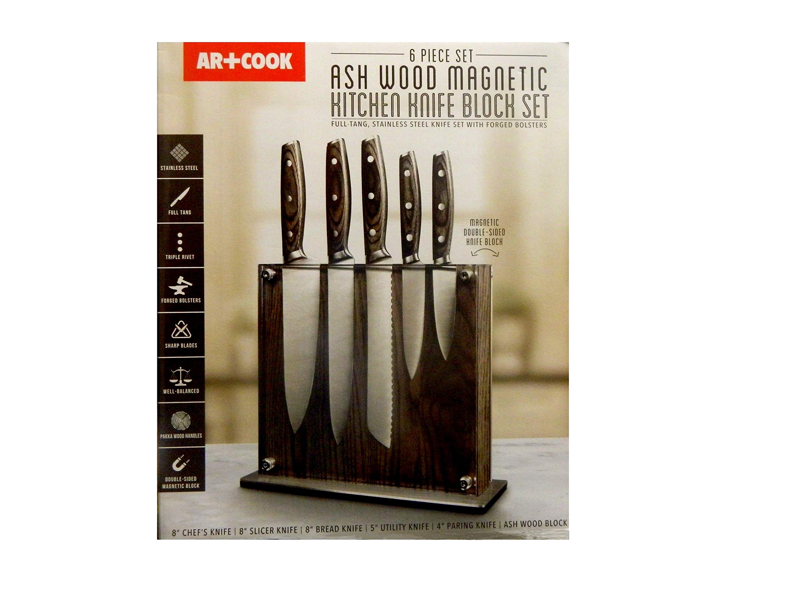 Art and Cook Stainless Steel 5 Piece Knife Set with 1 Magnetic Block: 8