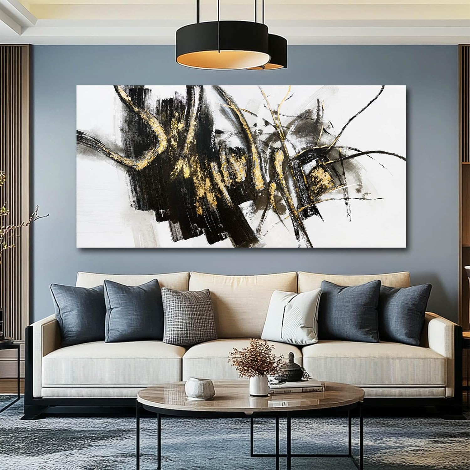Home Decor White Abstract Wall Decor Large Framed Canvas Wall Art for Living Room Gold Painting White Wave Contemporary Art for Bedroom 29x58 Inch Home Decor White Abstract Wall Decor Large Framed Canvas Wall Art for Living Room Gold Painting White Wave Contemporary Art for Bedroom 29x58 Inch