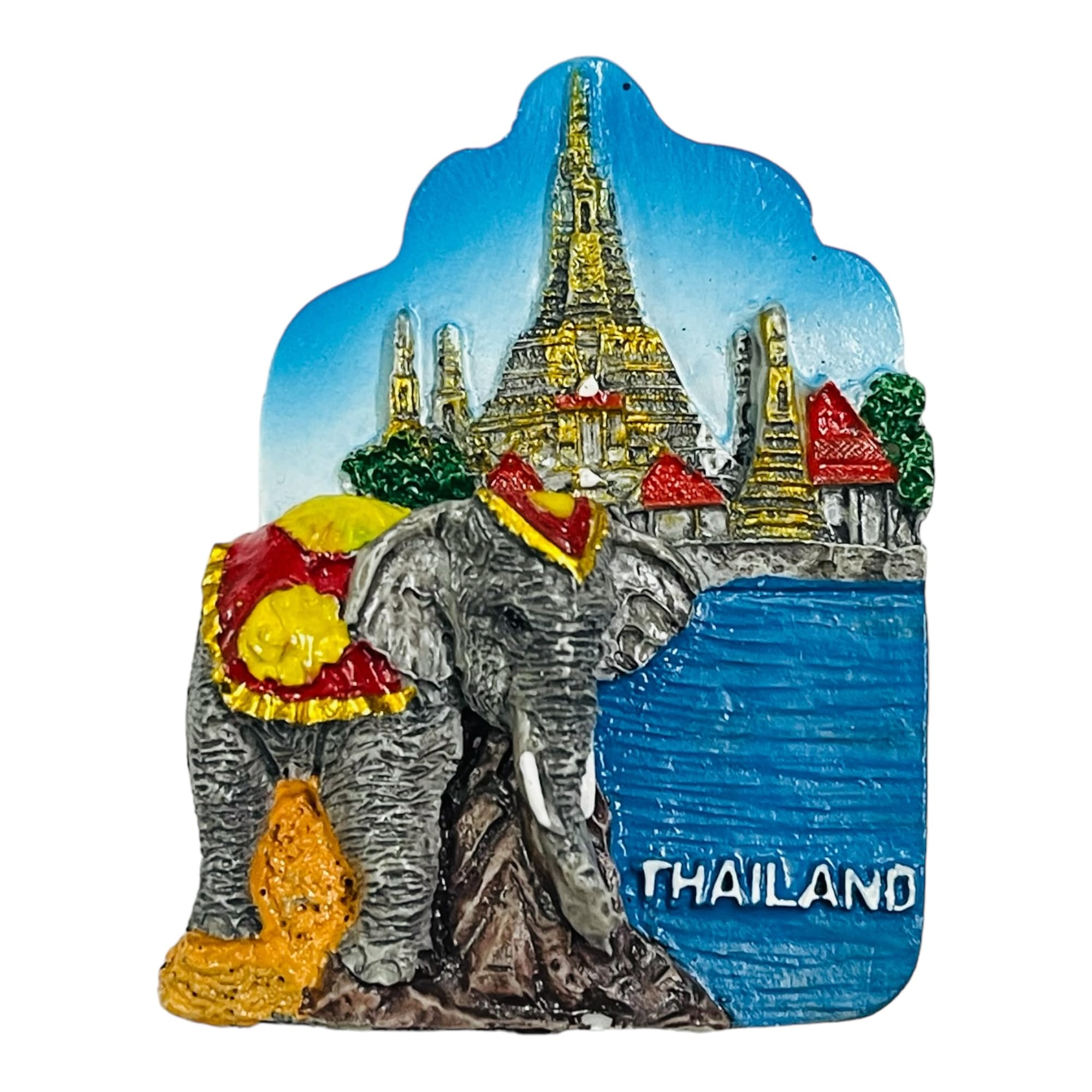 Moira Thailand Elephant 3D Resin Magnet for Fridge Decoration Travel Souvenir