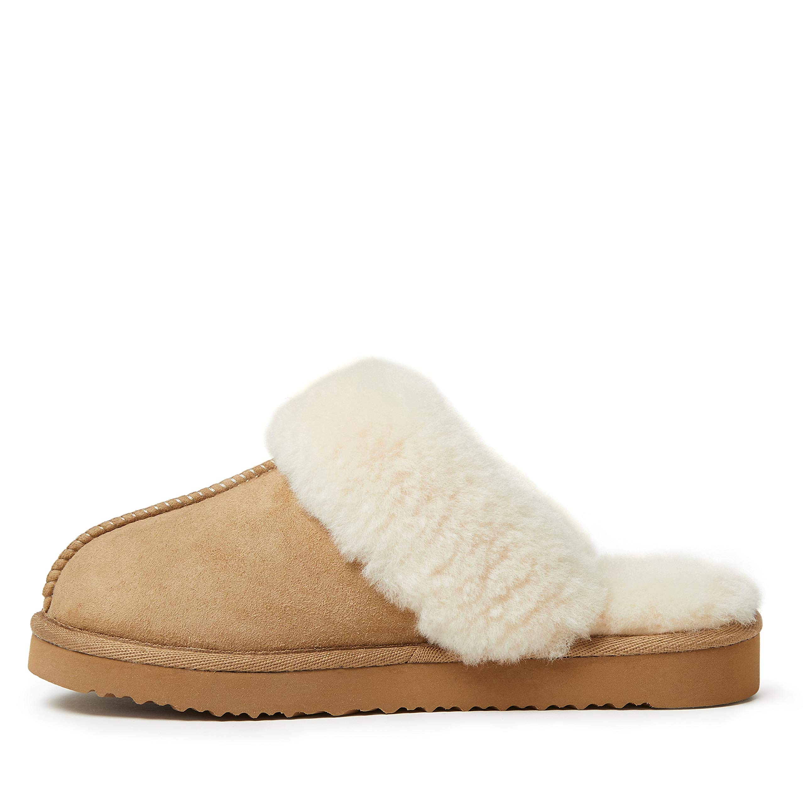 FIRESIDE BY DEARFOAMS Fireside Sydney Shearling Fur Indoor/Outdoor Scuff Slipper With Wide Widths PantofoleDonna