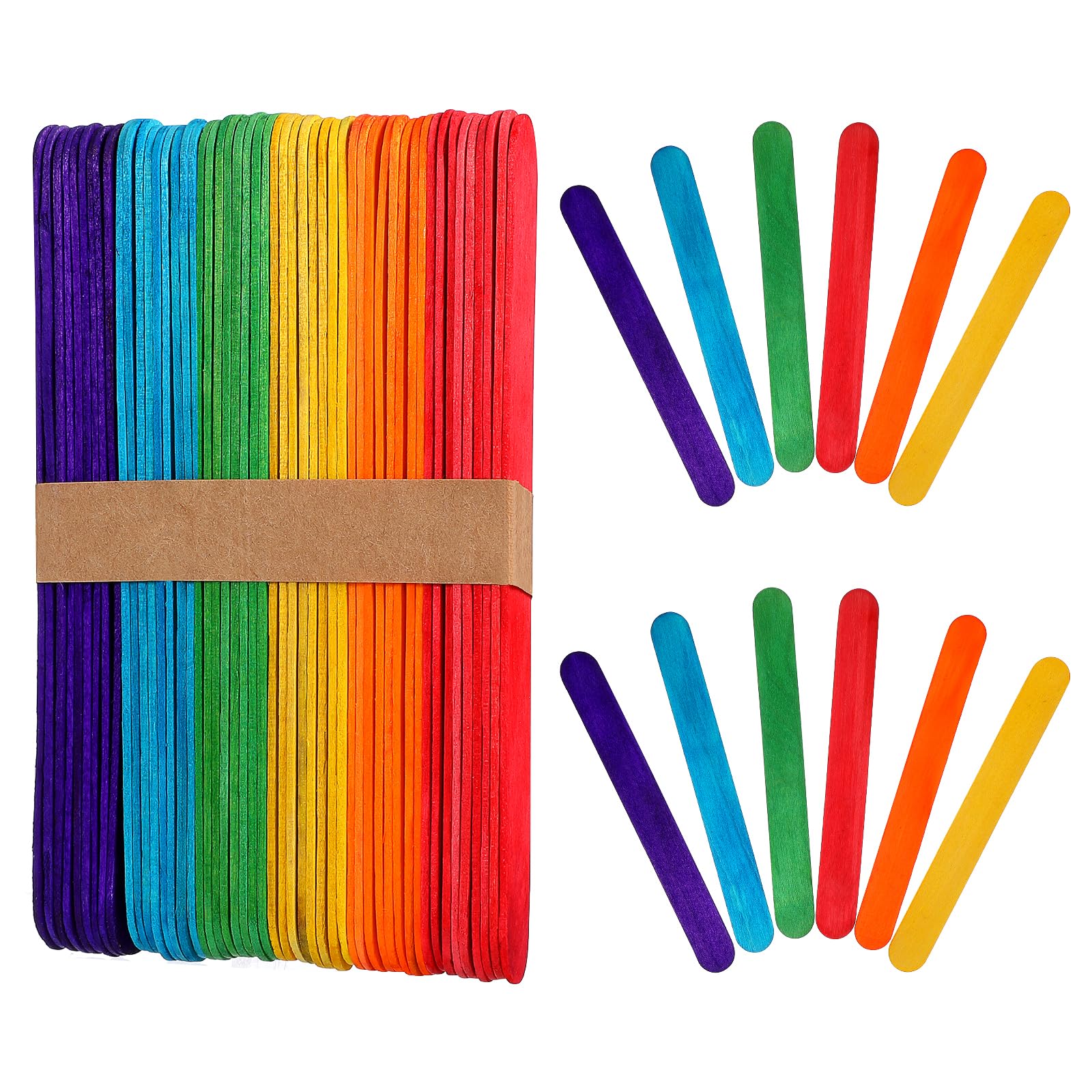 1000 Bastoncini Di Legno Colorati Senza Testa – Per Arti Creative, Hobby, Modellismo E Attività Educative - 4