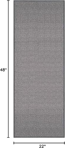 Miniatura 2 de Kapaqua Alfombra de pasillo gris de color sólido antideslizante con respaldo de goma para mascotas, para cocina, pasillo, 2 x 4