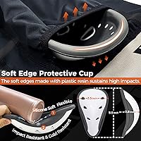 Vista 4 de COOLOMG Pantalones cortos deslizantes de béisbol para niños y jóvenes, con copa atlética, acolchados, ropa interior para fútbol, lacrosse hockey