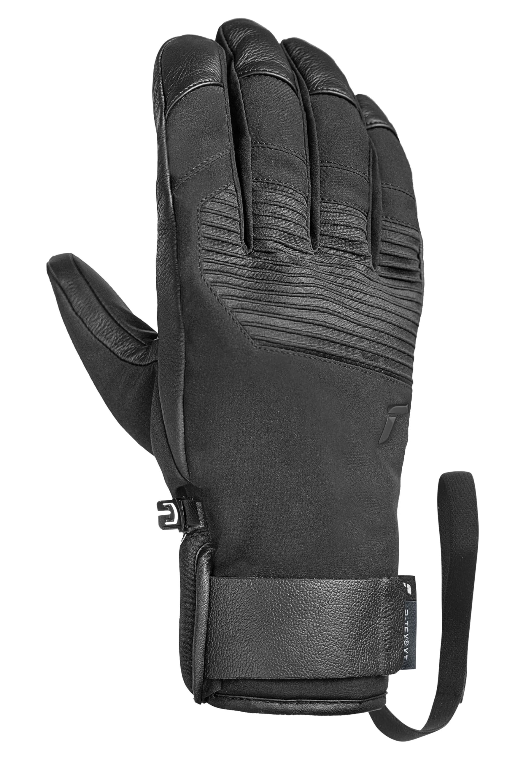 Reusch Andreas R-TEX XT Skihandschuhe Unisex – wasserdicht, Winddicht, atmungsaktiv, R-LOFT Isolation, Ziegenleder, Softshell, Knöchelschutz, verstärkte Finger, Grip-Silikon, für Damen & Herren