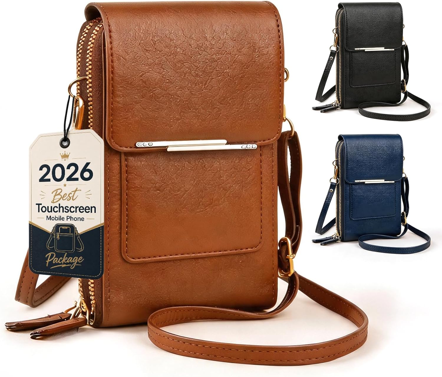 Crosbody Phone Purse for Women Leather Touch Screen Cell Phone Walle Bag with Adustable Shouder Strap Sutabe for Daly