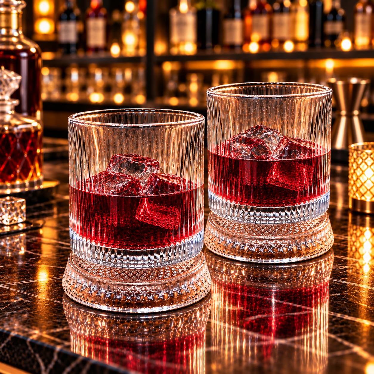 LED Revolving Whiskey Glasses - Rotating Crystal Tumblers -18