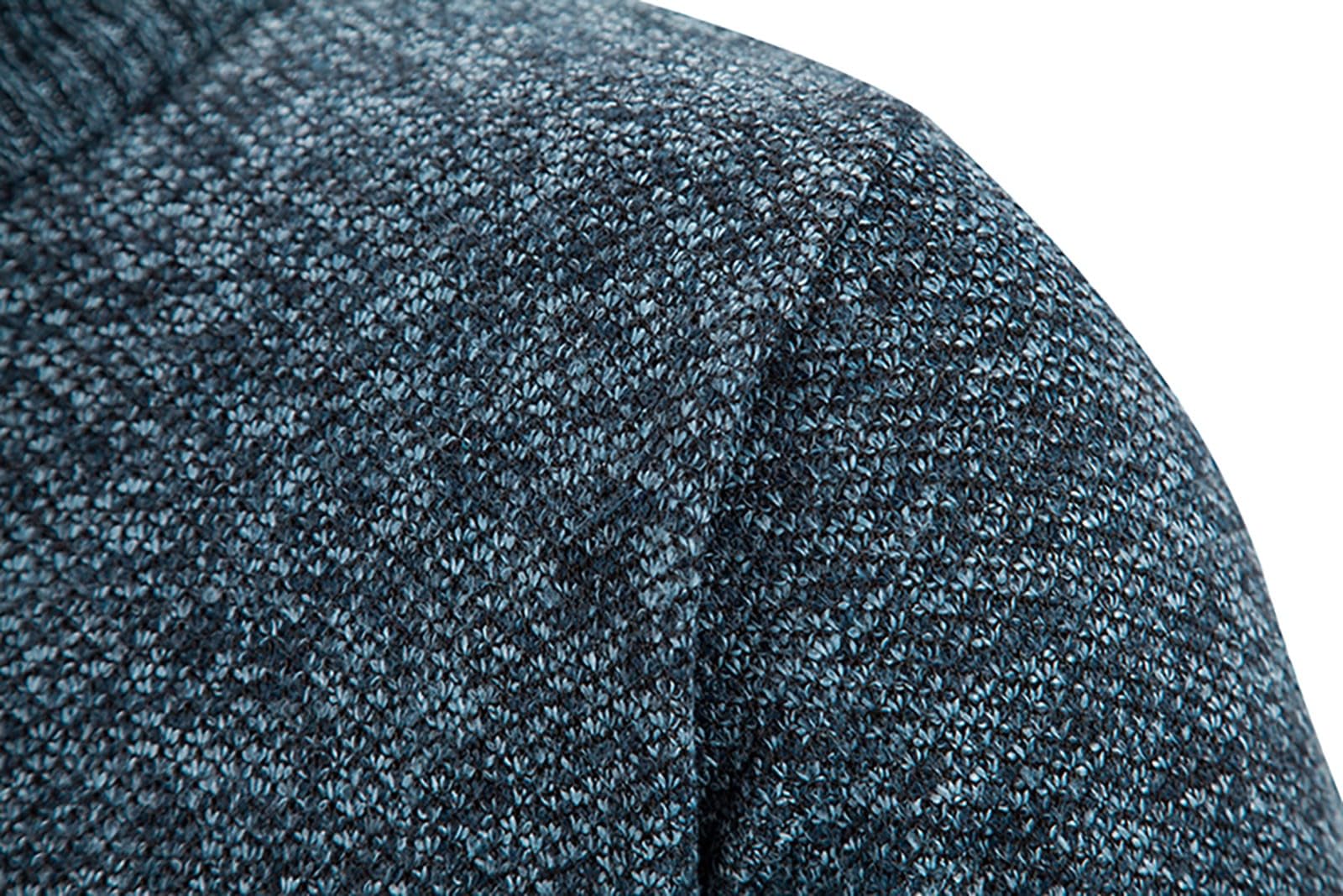 Generico Cardigan da Uomo Lavorato a Maglia, Maglione Caldo Invernale Foderato in Pile