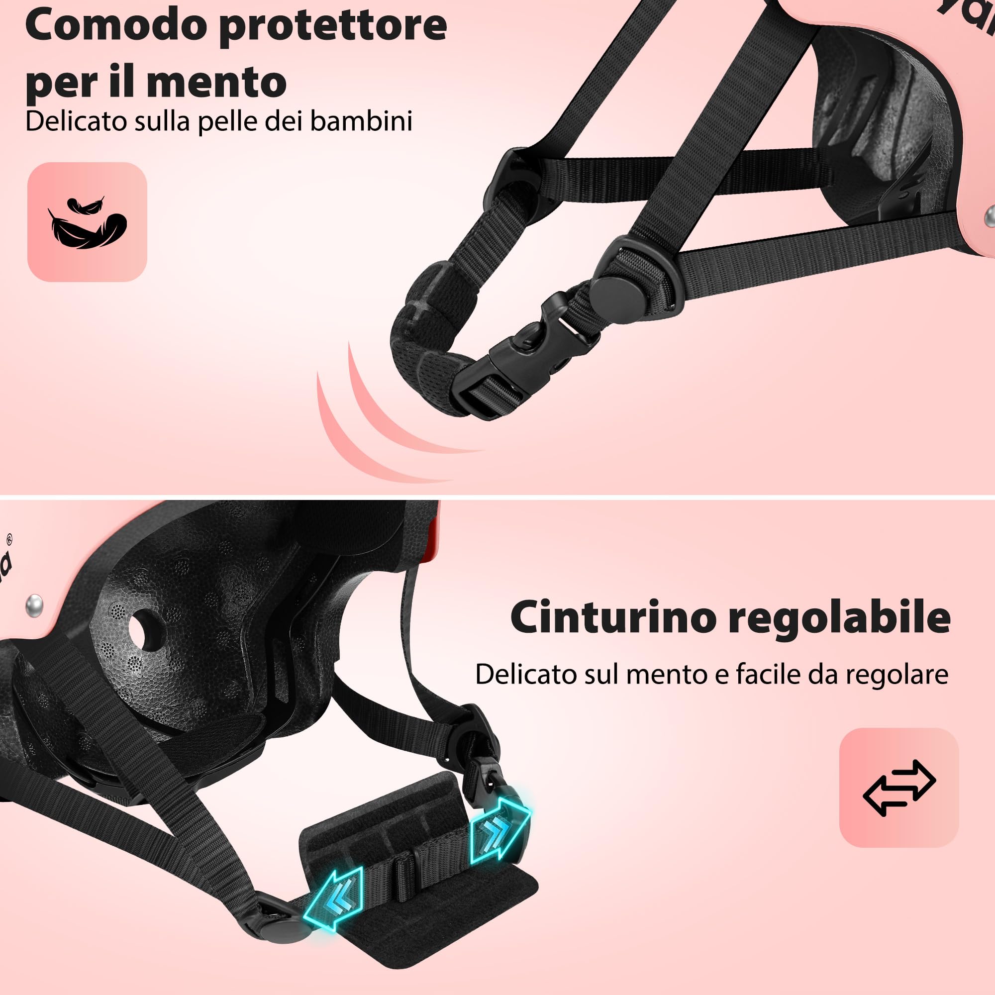 Set di protezioni bambini, ginocchiere, gomitiere e polsini, attrezzatura protettiva per scooter, pattini in linea, skateboard e bicicletta, traspirante, leggero, S (2-6 anni), M (6-14 anni)