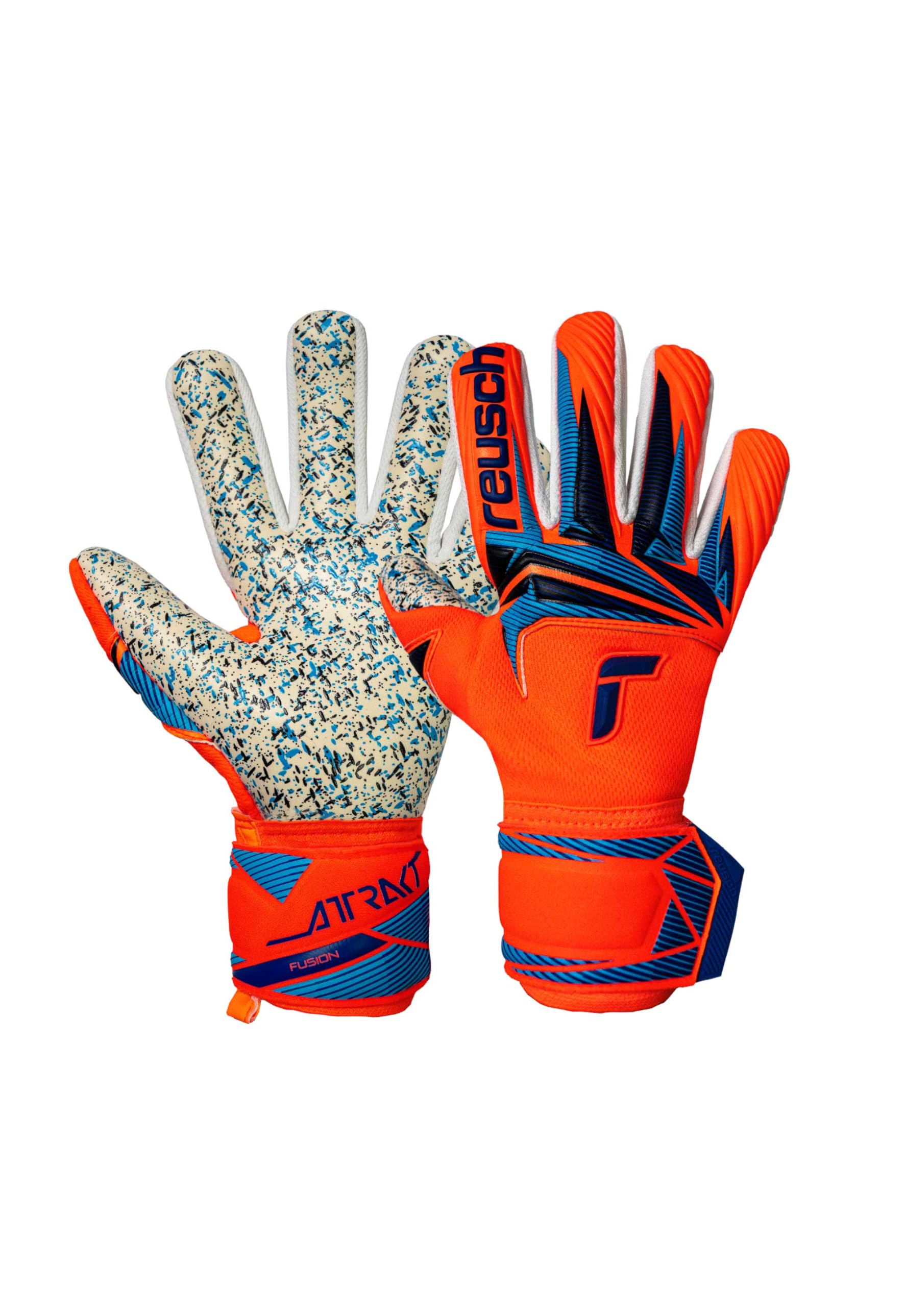 Reusch Guanti da portiere professionali da uomo e adulti, presa forte, schiuma adesiva professionale da 4 mm, vestibilità stabile, traspiranti, per allenamento e gioco, erba artificiale e erba