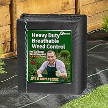 HOOPLE 3FT x 50FT Heavy-Duty Weed Barrier Fabric – Woven Landscape Fabric for Gardening, Weed Block Ground Cover Mat, Geotextile Fabric for Underlayment & Driveways