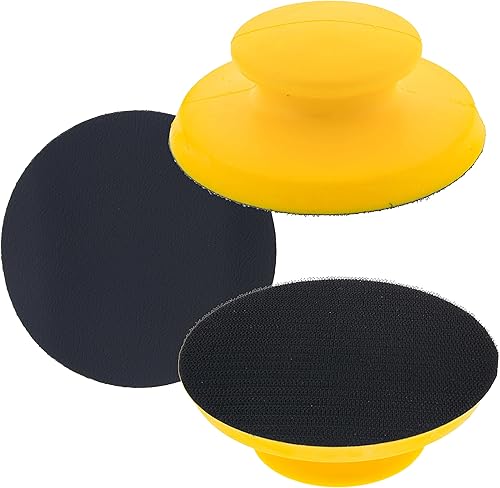 Dura-Gold Pro Series - Bloque de lijado manual de 5 pulgadas de forma redonda para discos de lijado PSA y PSA de 5 pulgadas, paquete de 2