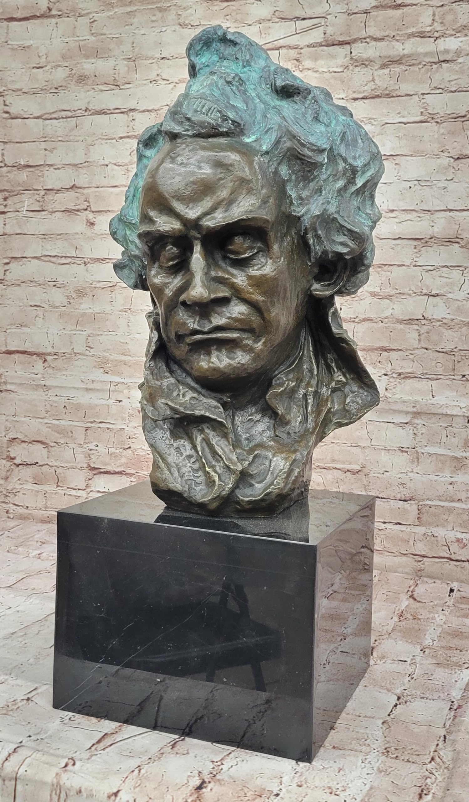 Beethoven Composer Solid Bronze Bust Sculpture Musician Figurine Music Gift Artwork Sale Figure Decoratice Art by Classy Bronze