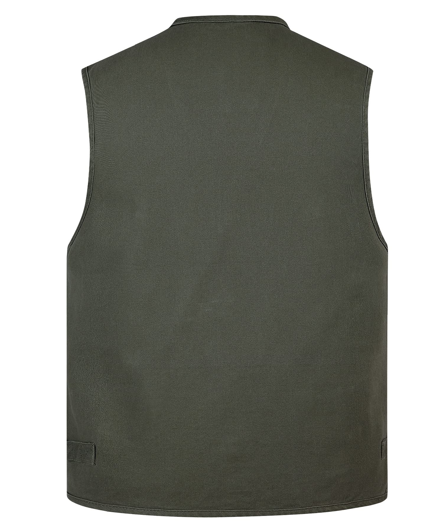 Gilet Senza Maniche Uomo da Pesca Giubbini Gilet da Lavoro con Tasche Giacche Gilet Sportivo per Caccia Viaggio Escursionismo, Verde, XXL