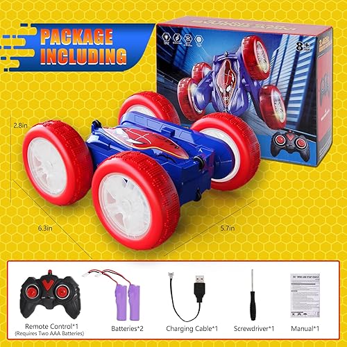 Miniatura 7 de OKKIDY Juguete de auto RC Spider para niños de 8 a 12 años, juguete de auto de acrobacias con control remoto para niños de 8, 9, 10, 11, 12 años,