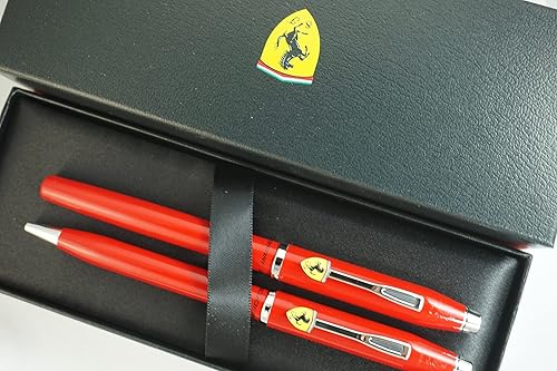 Miniatura 1 de AT Cross Century II Colección para Scuderia Ferrari  Brillante Rosso Corsa Red Propietario Selectip Rollerball Set de bolígrafo y bolígrafo