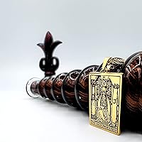 Vista 4 de Collar de carta de tarot para mujereshombres - Joyería de hip hop - Collar de tarot - Regalos de tarot - Joyería de tarjeta de tarot de oro - Collar