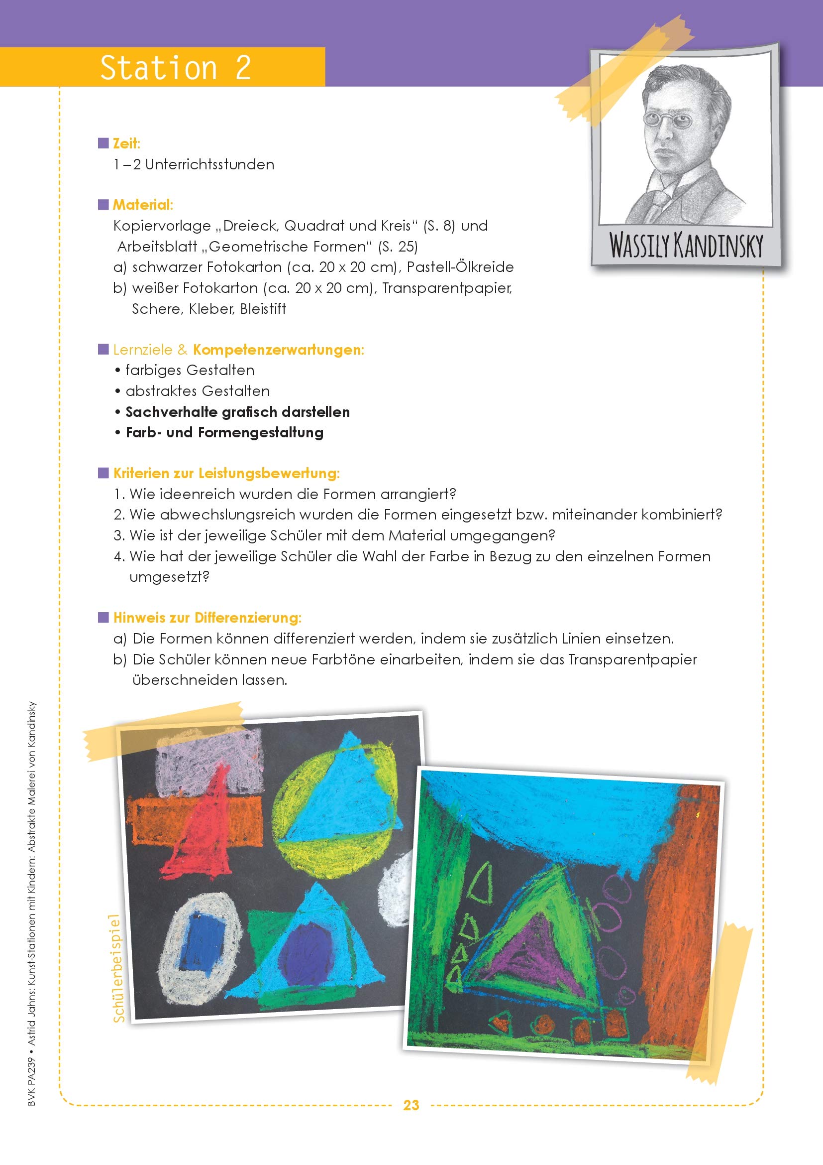 Kunst-Stationen mit Kindern: Abstrakte Malerei von Kandinsky
