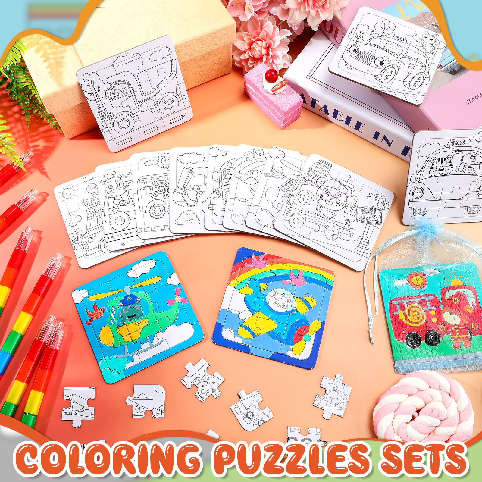 Snapklik.com : Fullhawl 12 Sets Transportation Puzzles Traffic Theme ...