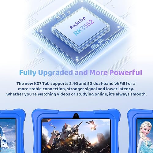 Miniatura 5 de Tableta para niños, tableta Android de 7 pulgadas para niños, 6 GB de RAM 32 GB ROM Quad-Core Tablet para niños pequeños con funda a prueba de