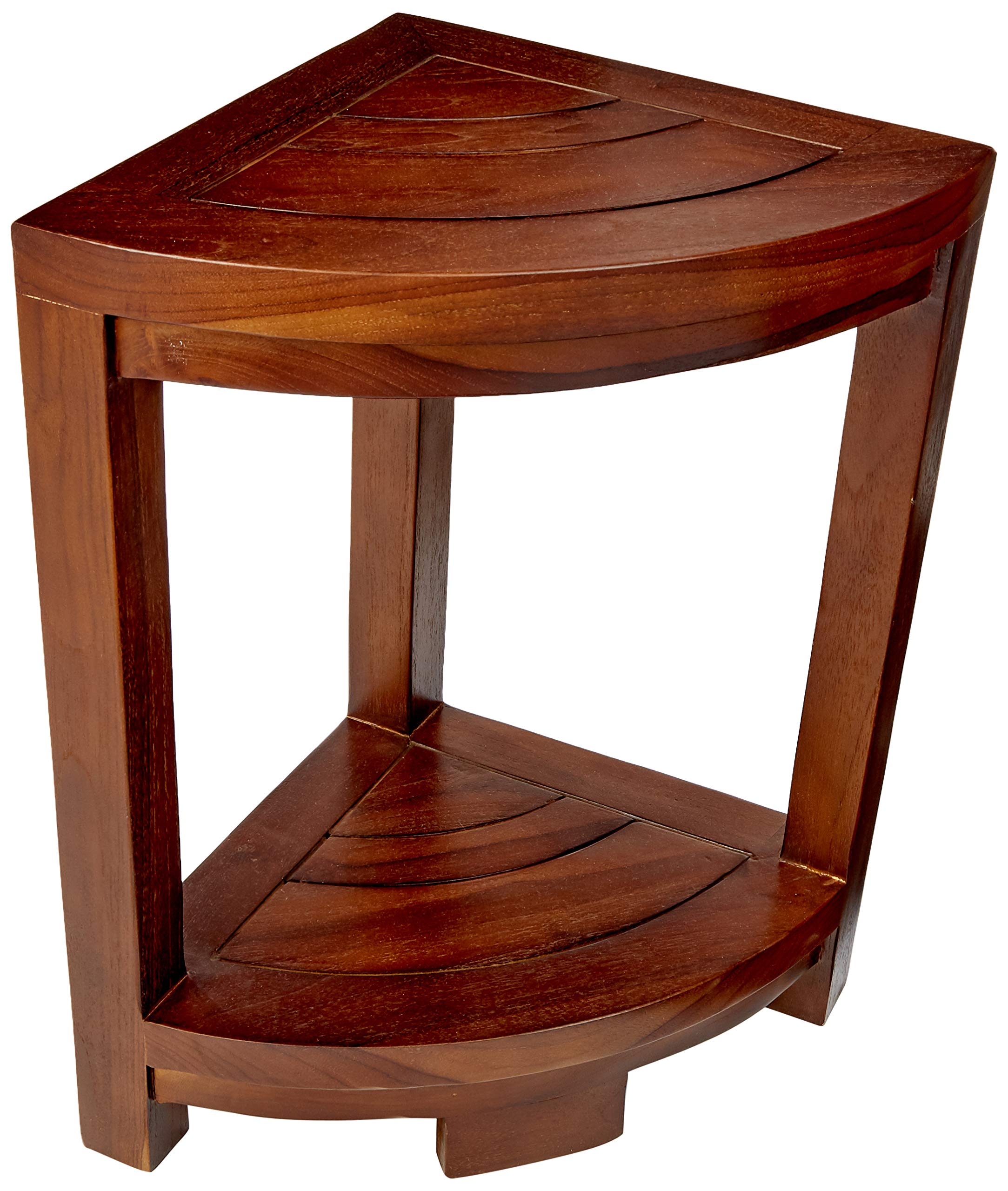 ALA TEAK Teak Wood Bath Spa Shower Stool Corner Table Bench Stool Fully