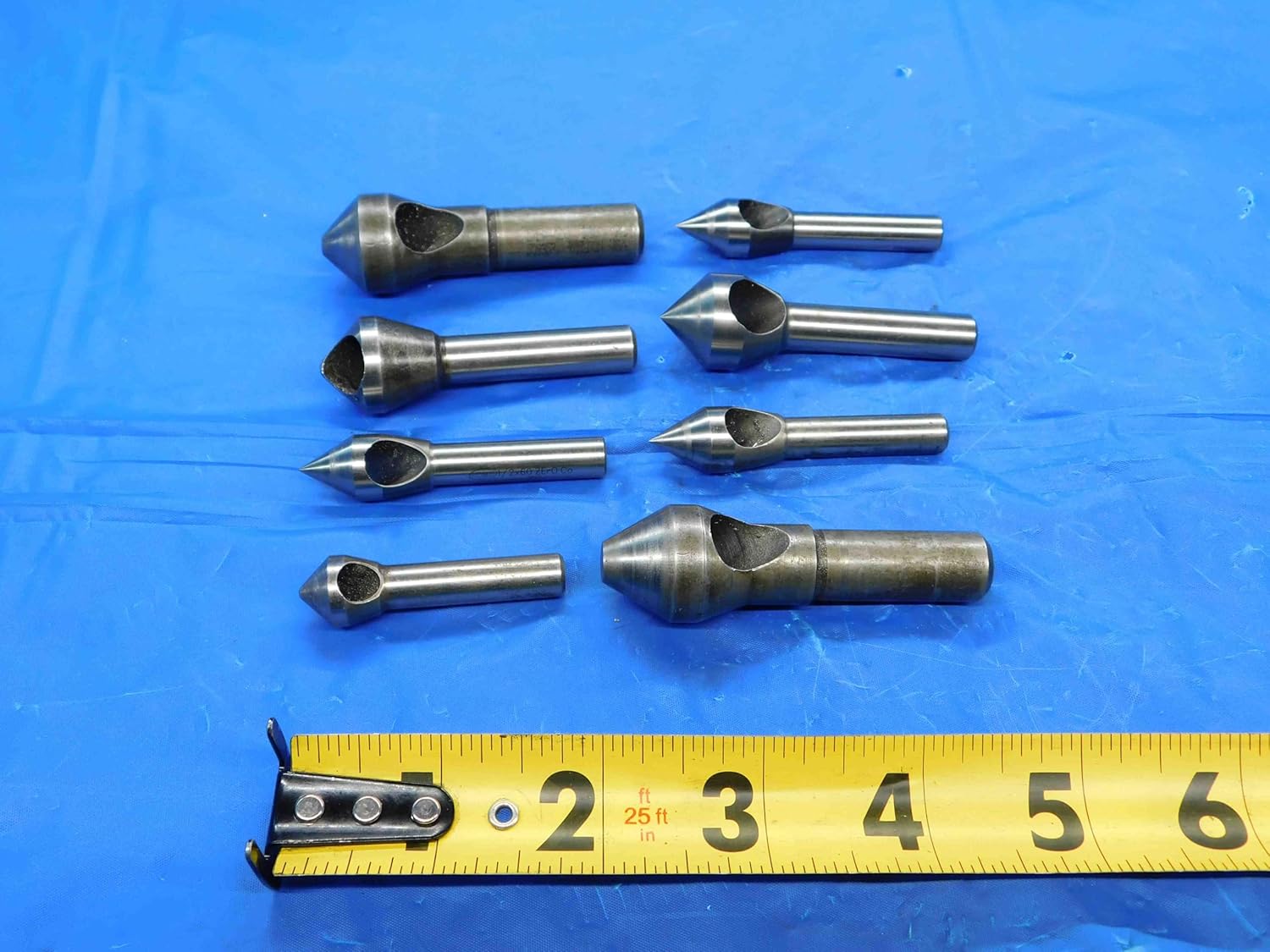 8 PC. LOT of HSS Countersink DEBURRING Tools 1/2 to 3/4 OD 60 to 90 Degree Angle - CB3099BH3
