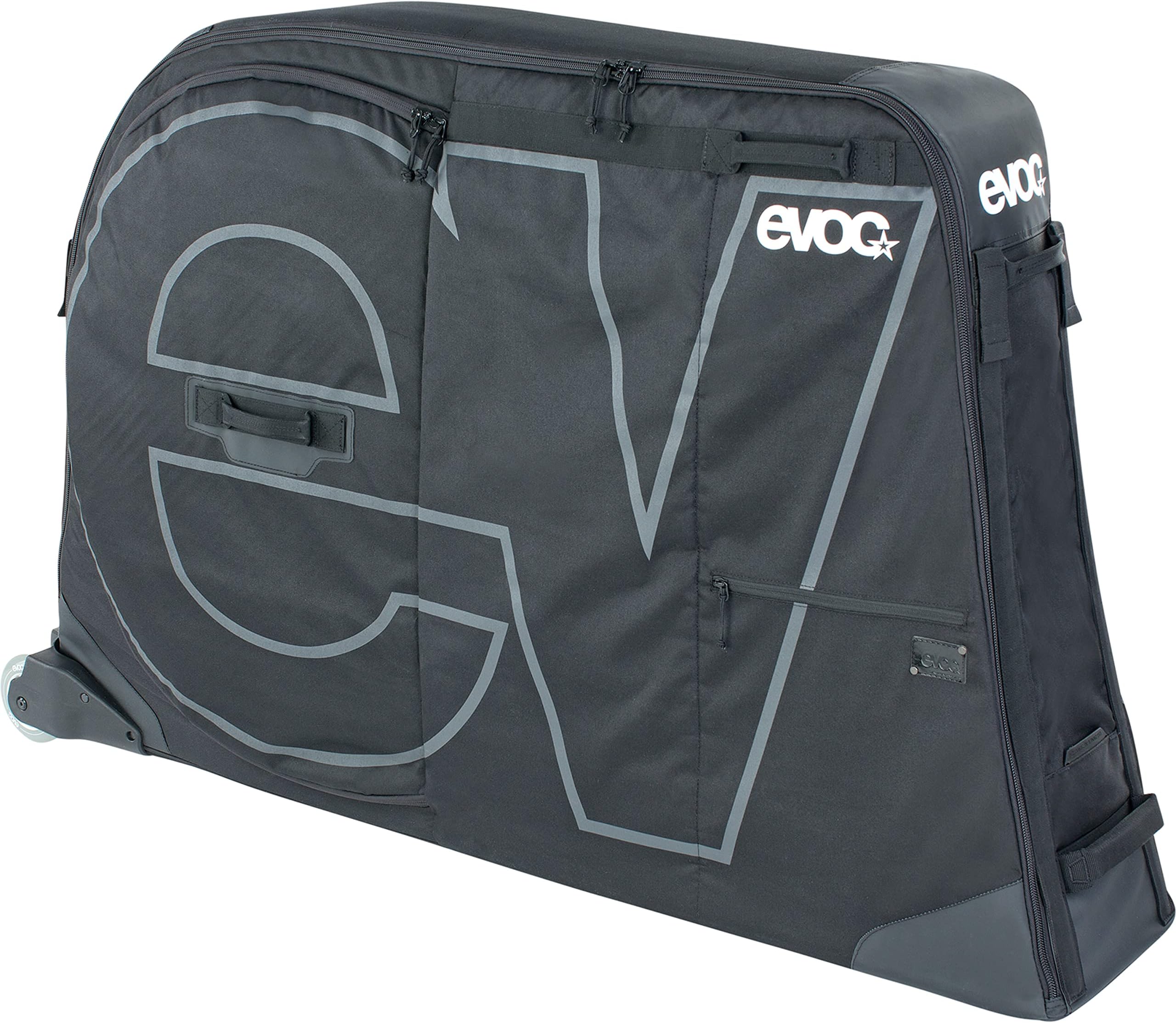 Road Bike Bag with Molded Polycarbonate Bike Block and Skate Wheels (285L, Black)