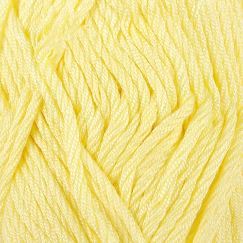 Miniatura 2 de JubileeYarn - Ovillo de estambre deliciosamente regordete de 3.53 onzas por madeja de bambú súper grueso, color amarillo pastel, 2 madejas