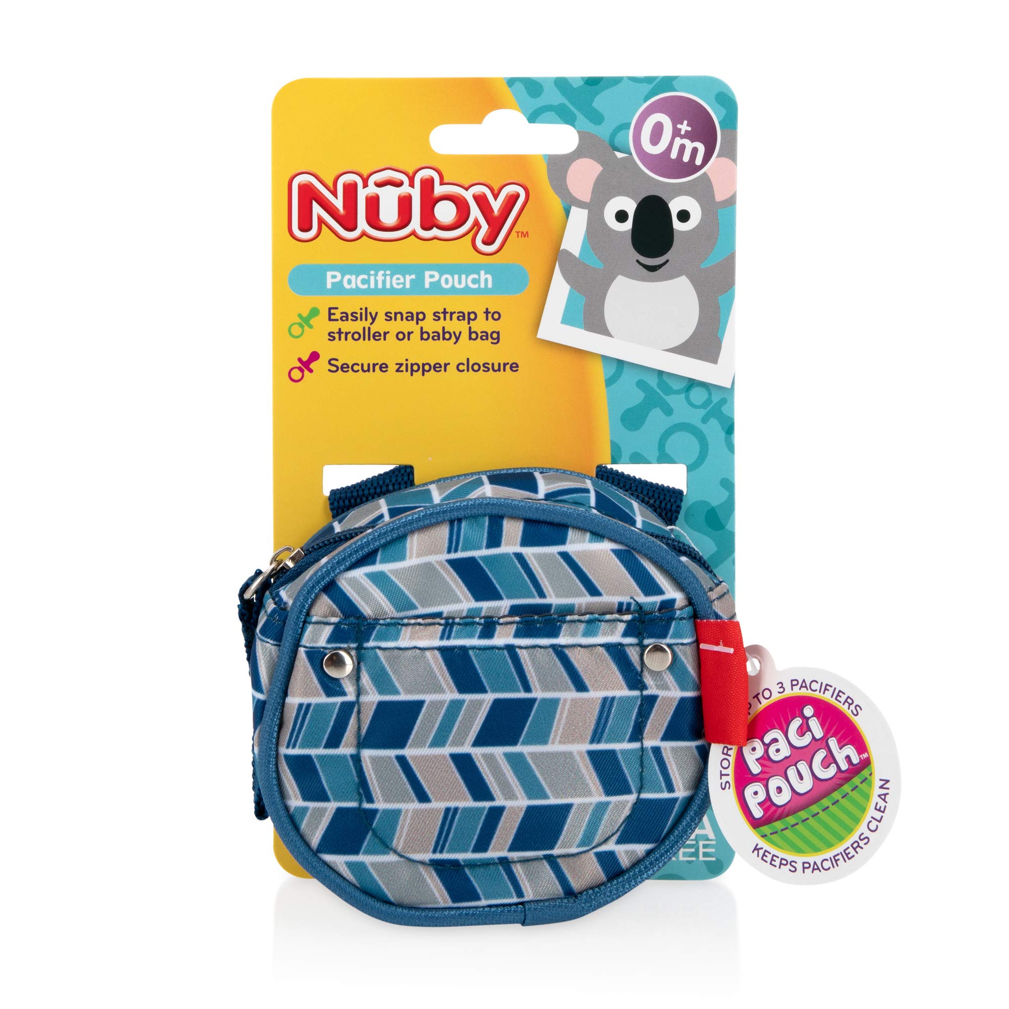 Nuby Pacifier Hygienische Paci-Pouch Combo für Reisen, 3 Stück