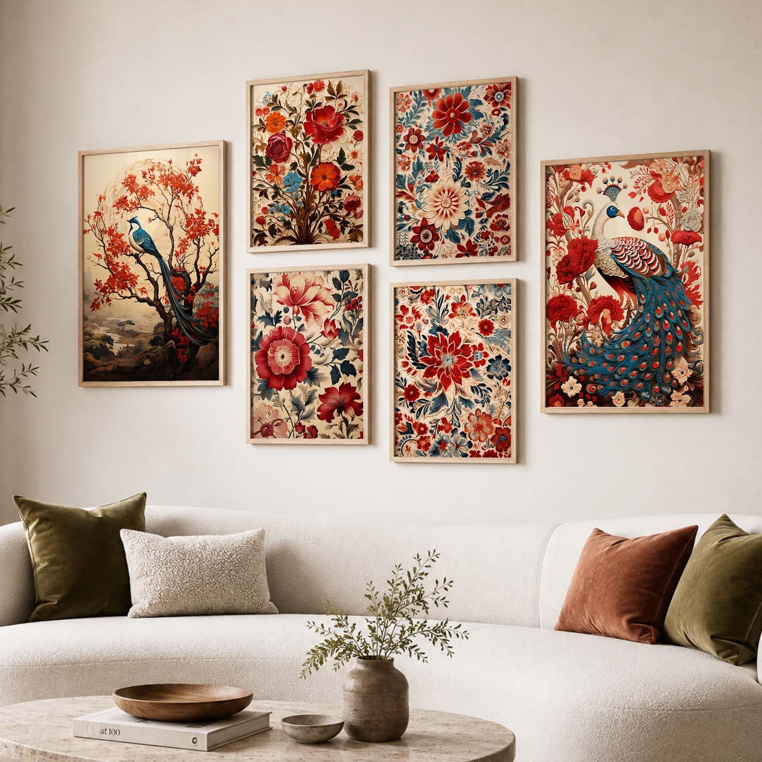 Madhubani Wall Art Paintings - Set of 6 -8