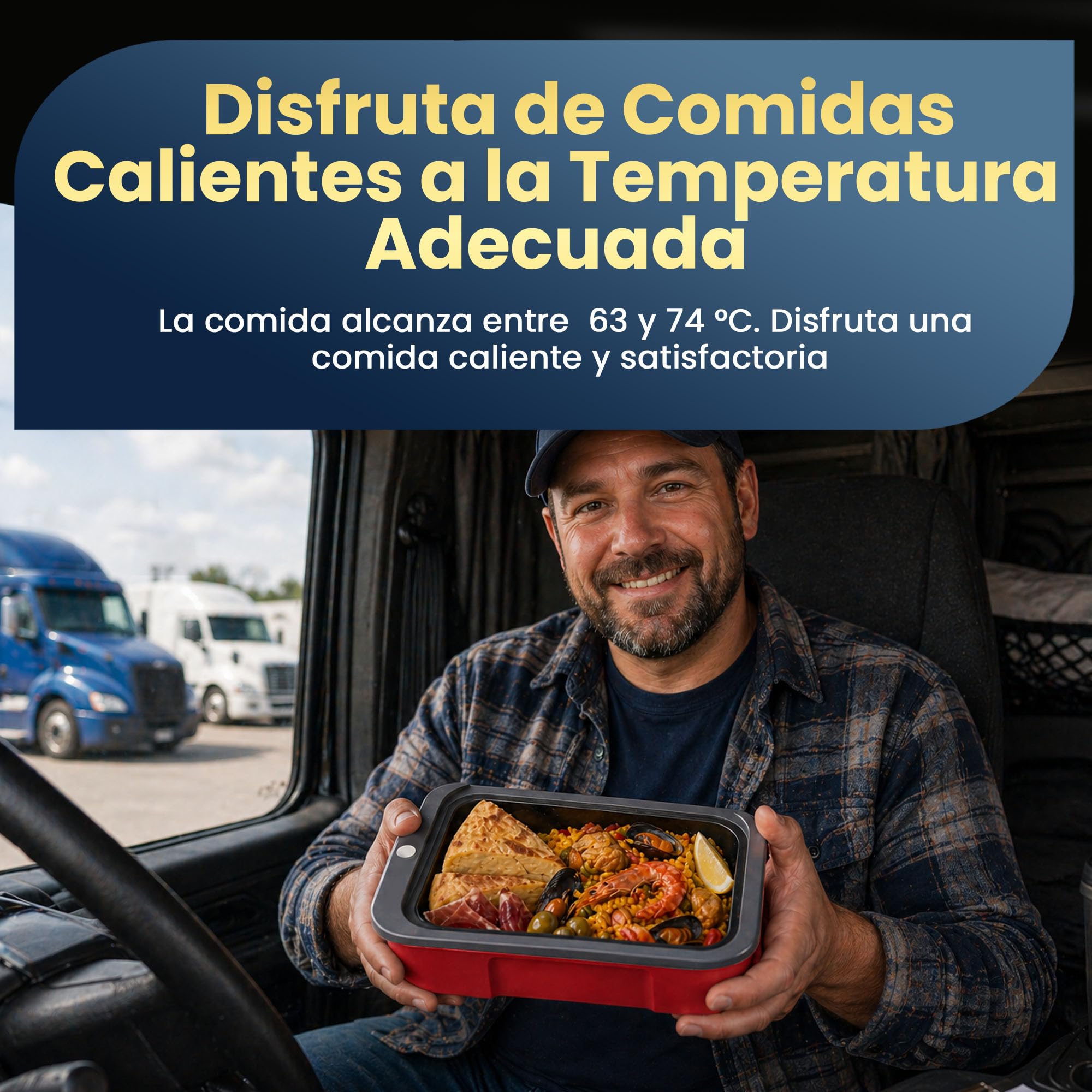 Hot Bento PLUS – Fiambrera Eléctrica Portátil y Autocalentable | Calienta Comida en 10 Min | Tupper Eléctrico para Trabajo, Oficina, Colegio y Viajes | 994 ml | Rojo Rubí