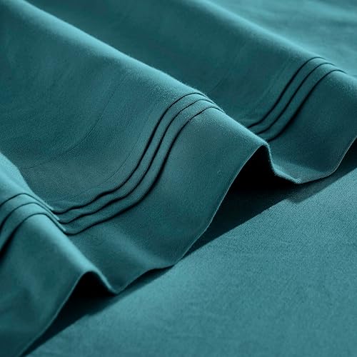 Miniatura 3 de Superior Juego de sábanas de algodón egipcio de 4 piezas, 650 hilos, diseño moderno, sábanas sostenibles, básicos ultrasuaves, sólido, sábana bajera