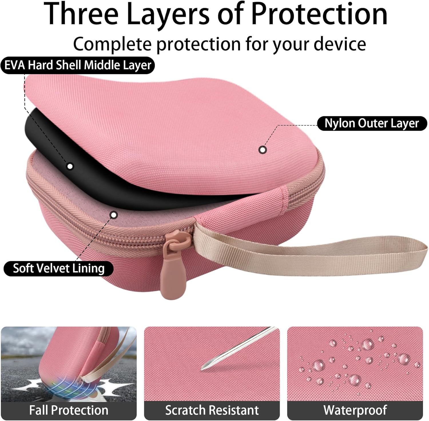 co2CREA Hard Case Bundle for Anker Soundcore Boom Go 3i & Motion Boom Plus Speakers, Portable Travel Protective Case