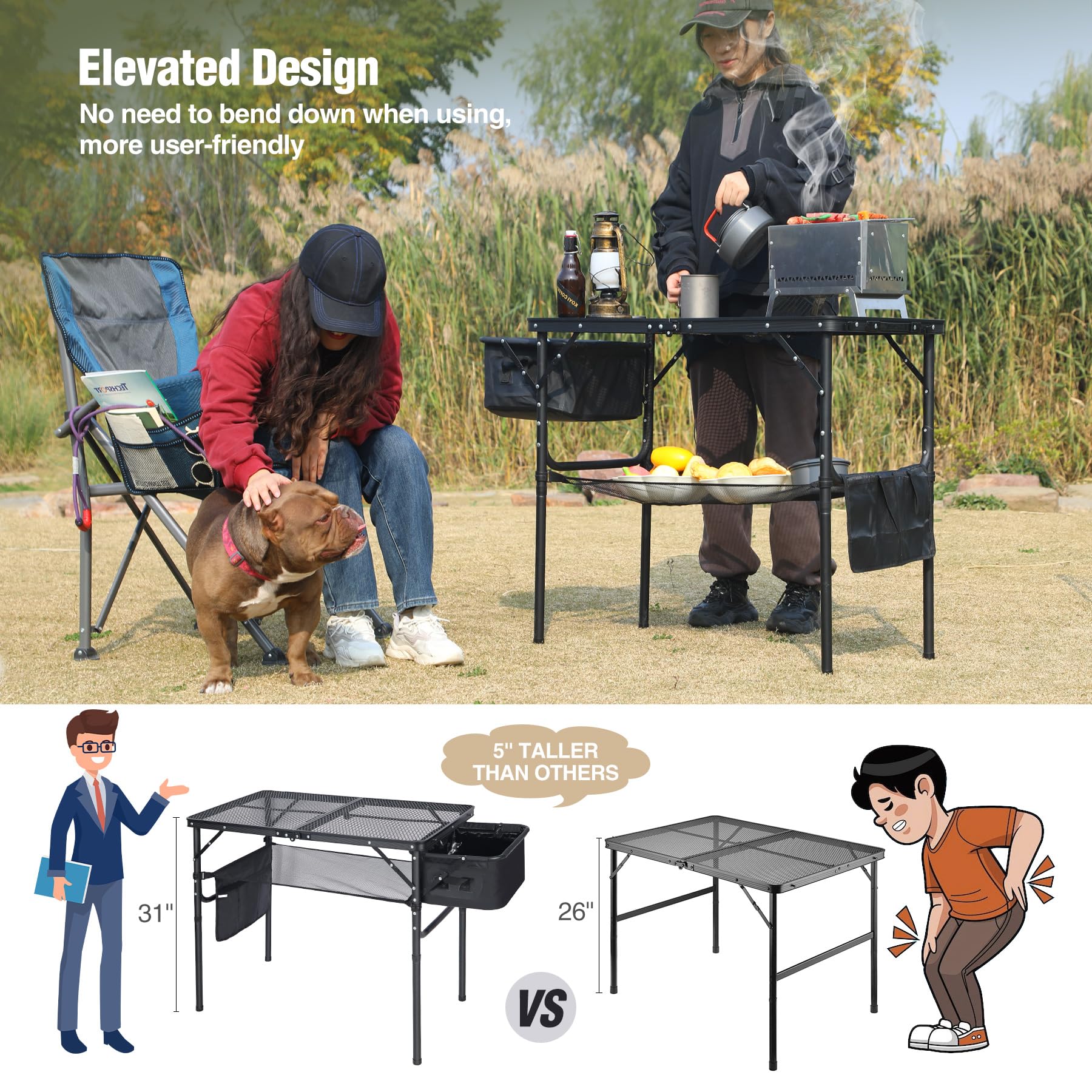 Mesas Plegables Pequeñas Redcamp Mesa De Campamento Pequeña De 2 Pies Mesa Plegable | Envío Gratis Accesorios Camping