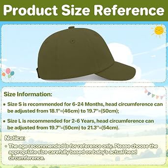 qikqik Baby Baseball Cap Toddler Baseball Hat Baby Ball Cap Toddler Hats for Boys Girls Cotton Infant Caps Kids Trucker Hat