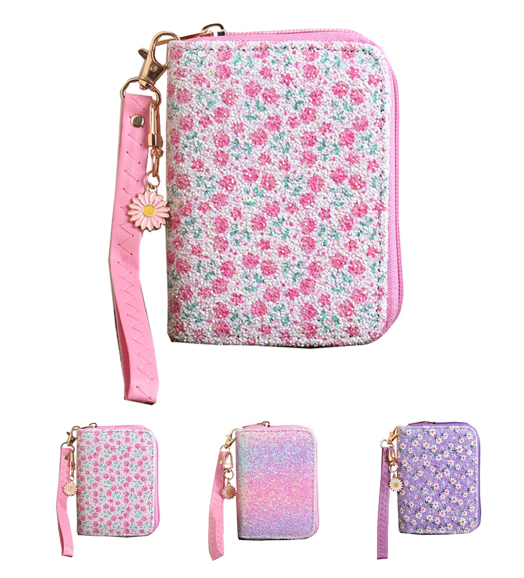 AACKS Kids Flower Wallets for Little Girls &amp; Teen Girls with Coin Pocket