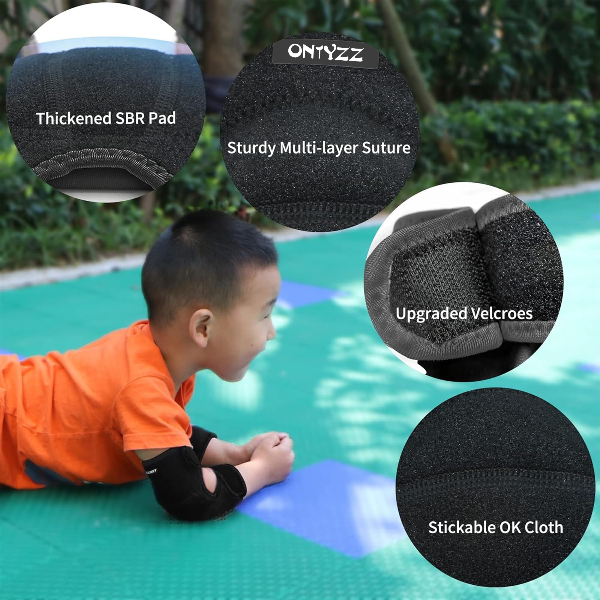 Coudières pour Enfants Ajustable Protège-Coudes SBR Pad Cyclisme Danse Volleyball