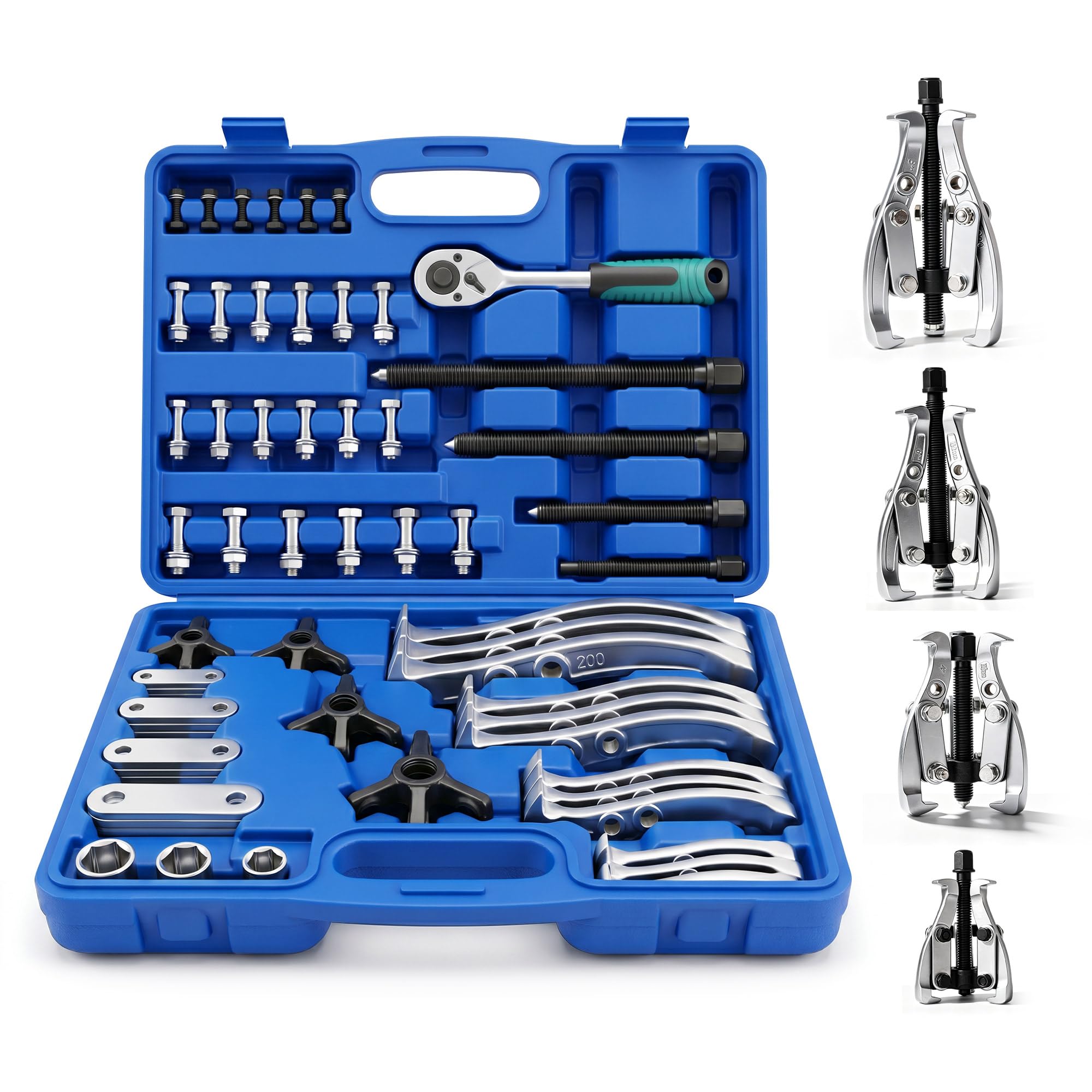 Juego Extractor de Rodamientos y Engranajes de 3" 4" 6" 8" de Acero Cr-V