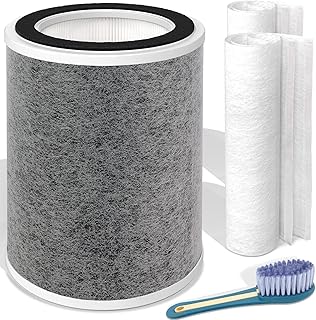 True HEPA HP201 HP202 Filter Replacement for Shark HP200 Series & HC502 Air Purifier MAX,3-in-1 H13 Grade Filter, Part # HE2FKBAS, HE2FKBASMB