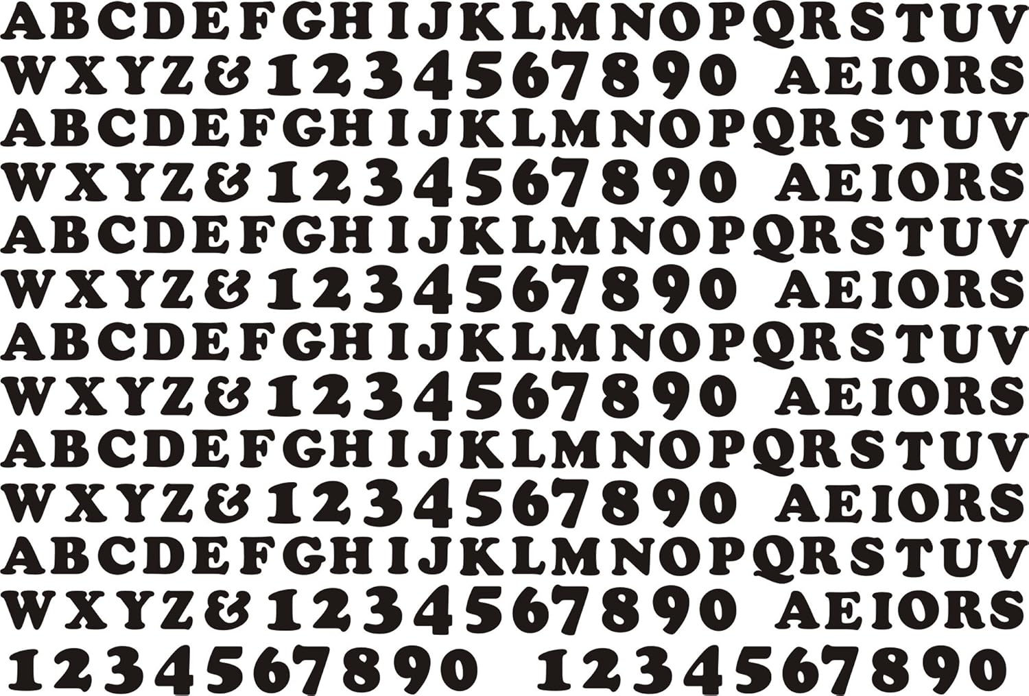 Flock Transfer, Precut Flock Letters and numbers,heat transfer (Cooper letters & numbers 3/4