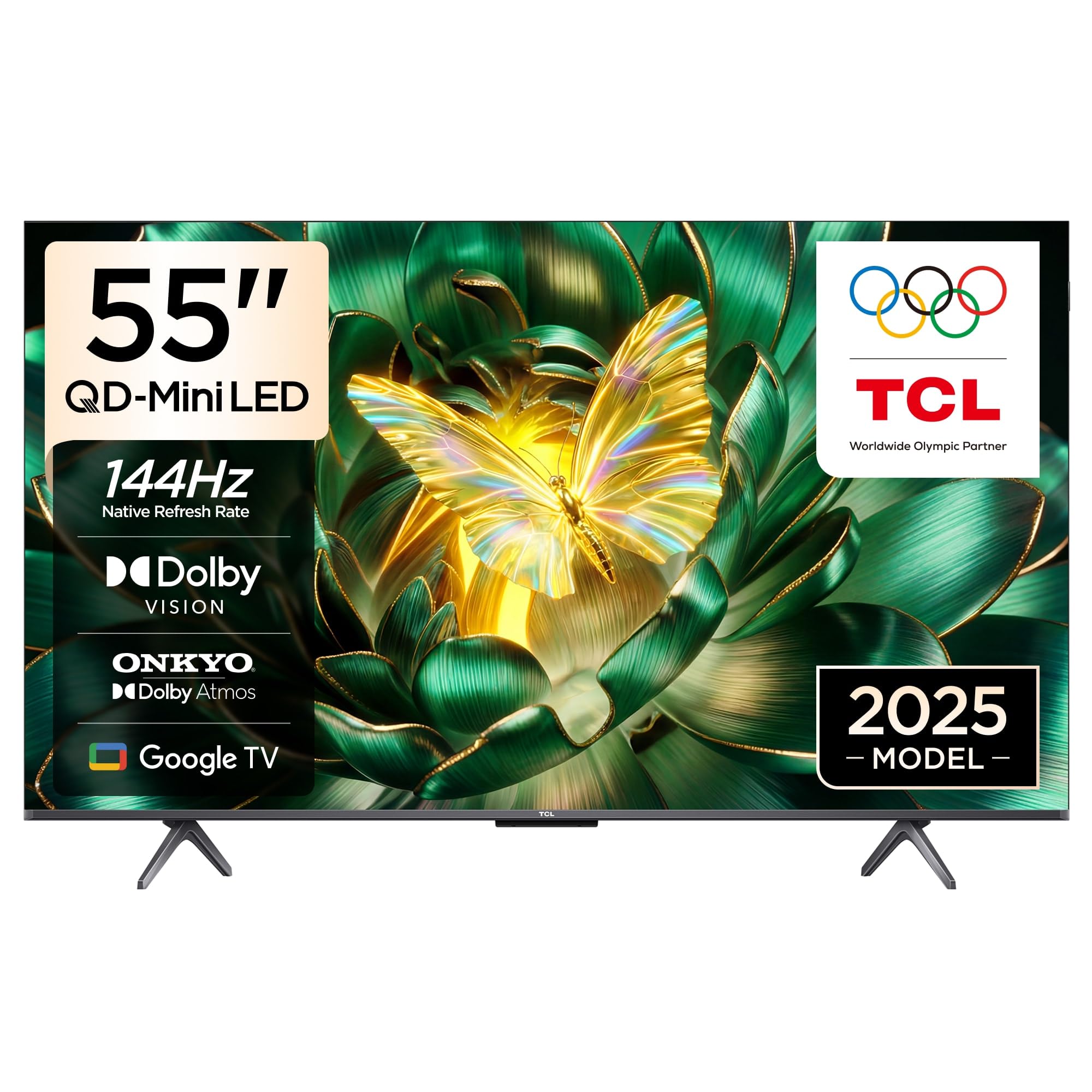 TCL 55C6K Television 55 Inch Smart TV 4K QD-Mini LED Colorful